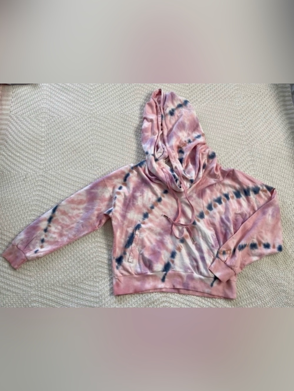 NWT Young Fabulous & Broke tie-dye cowl neck hooded sweatshirt sz M